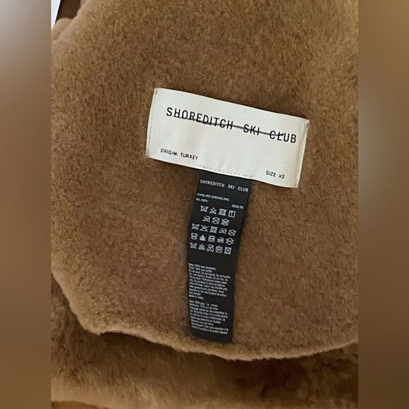 Shoreditch Ski Club Darling Buckled Shearling Coat size XS - Picture 13 of 13